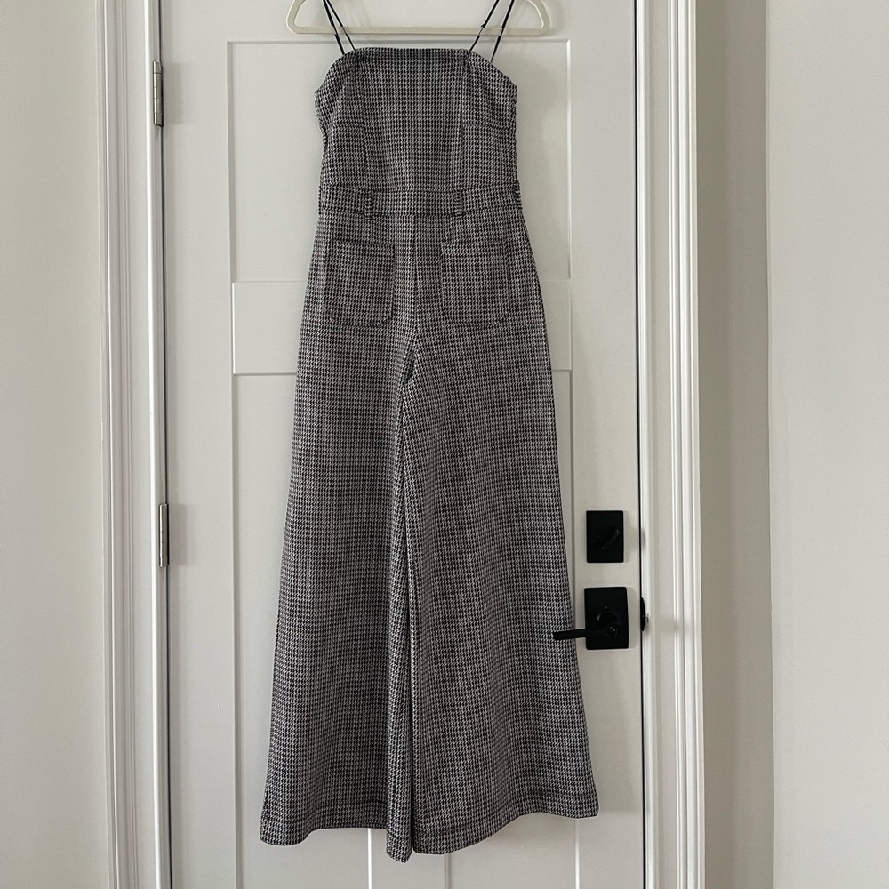 Maeve Houndstooth Knit Jumpsuit